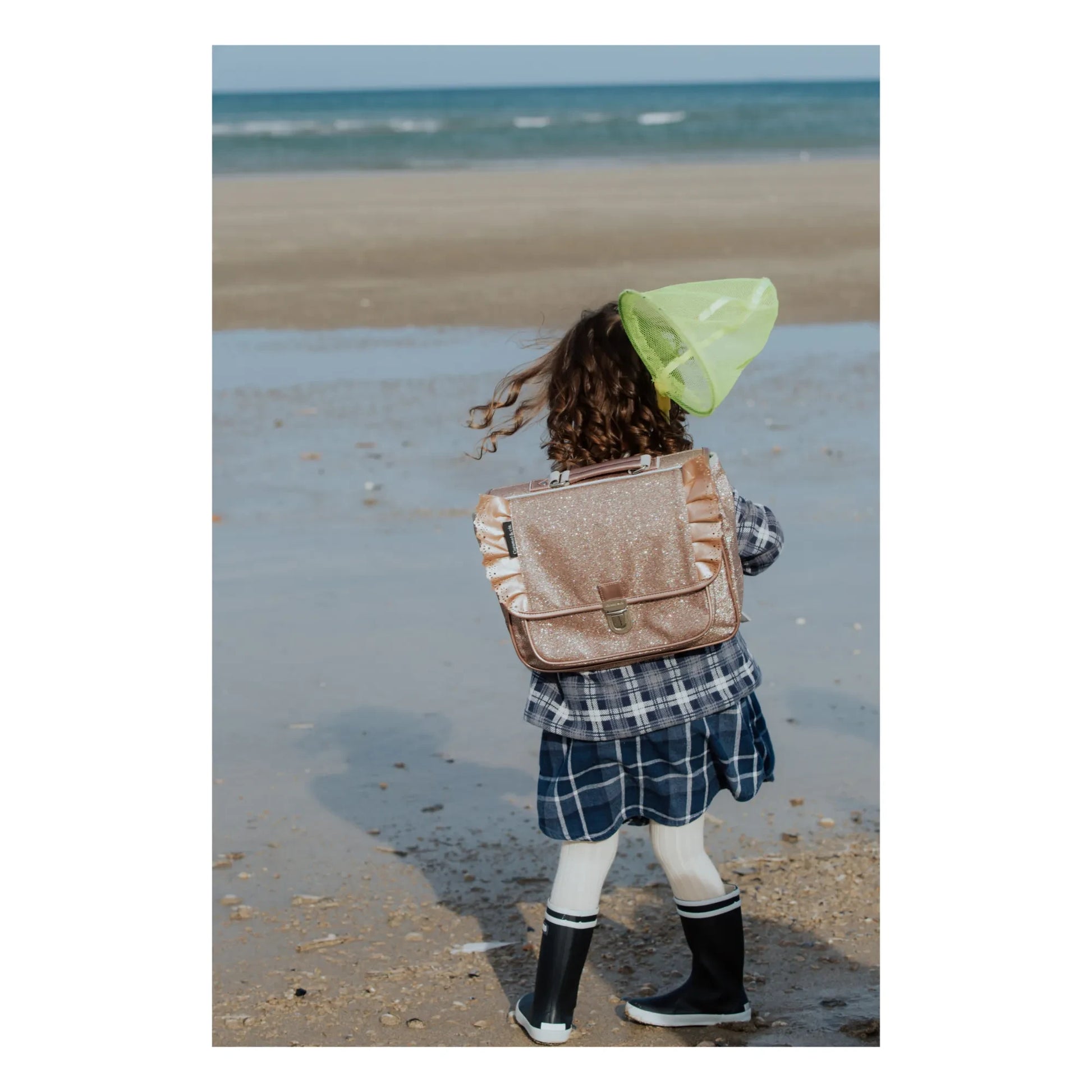 Caramel & Cie - Little Frilly Schoolbag | Copper red