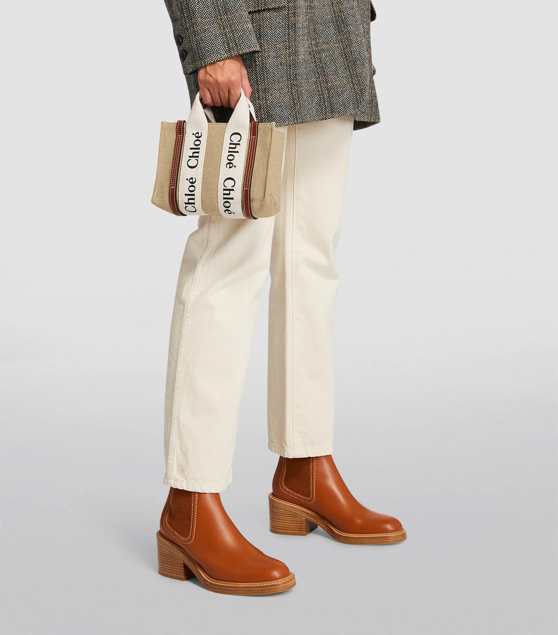 Chloé Brown Mini Woody Tote Bag