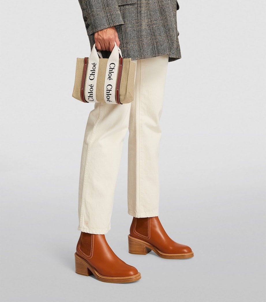 Brown Mini Woody Tote Bag