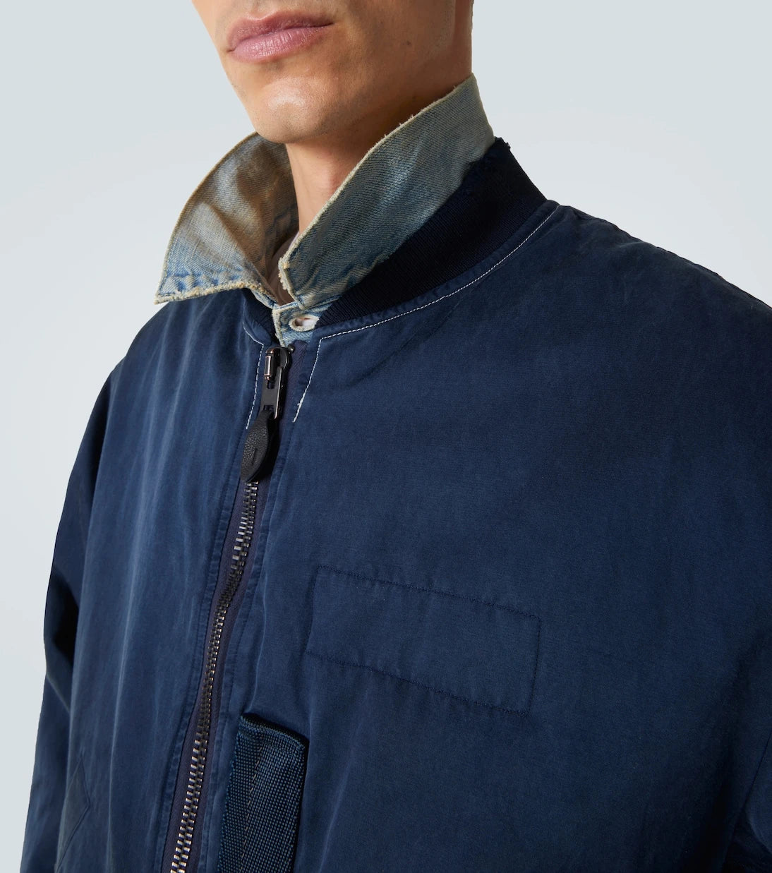 A.Presse - Vintage silk and cotton bomber jacket