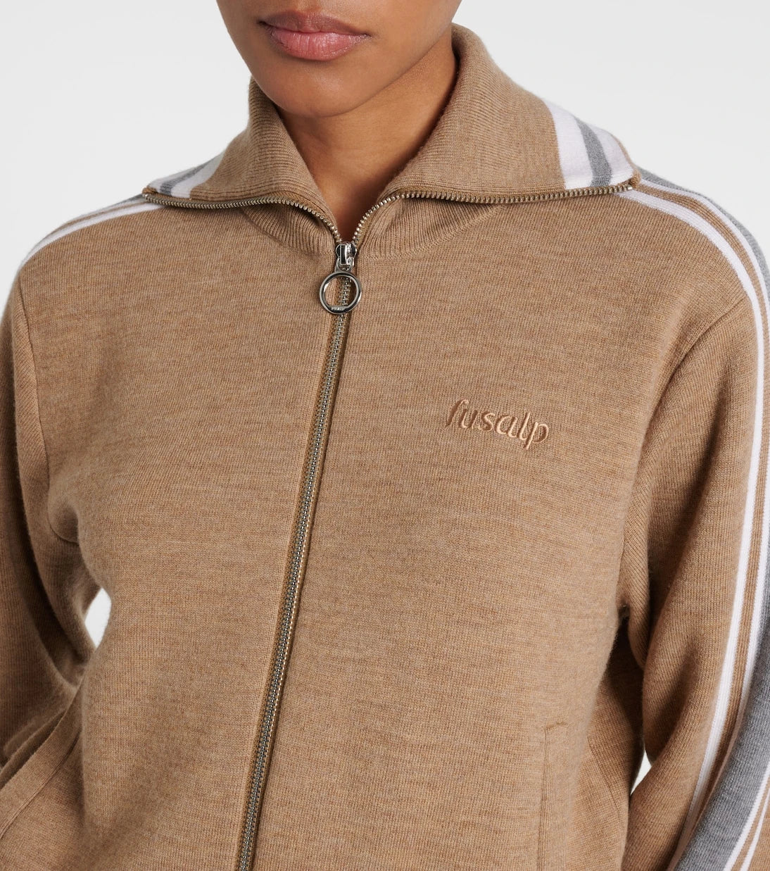 Fusalp - Benada striped wool-blend jacket