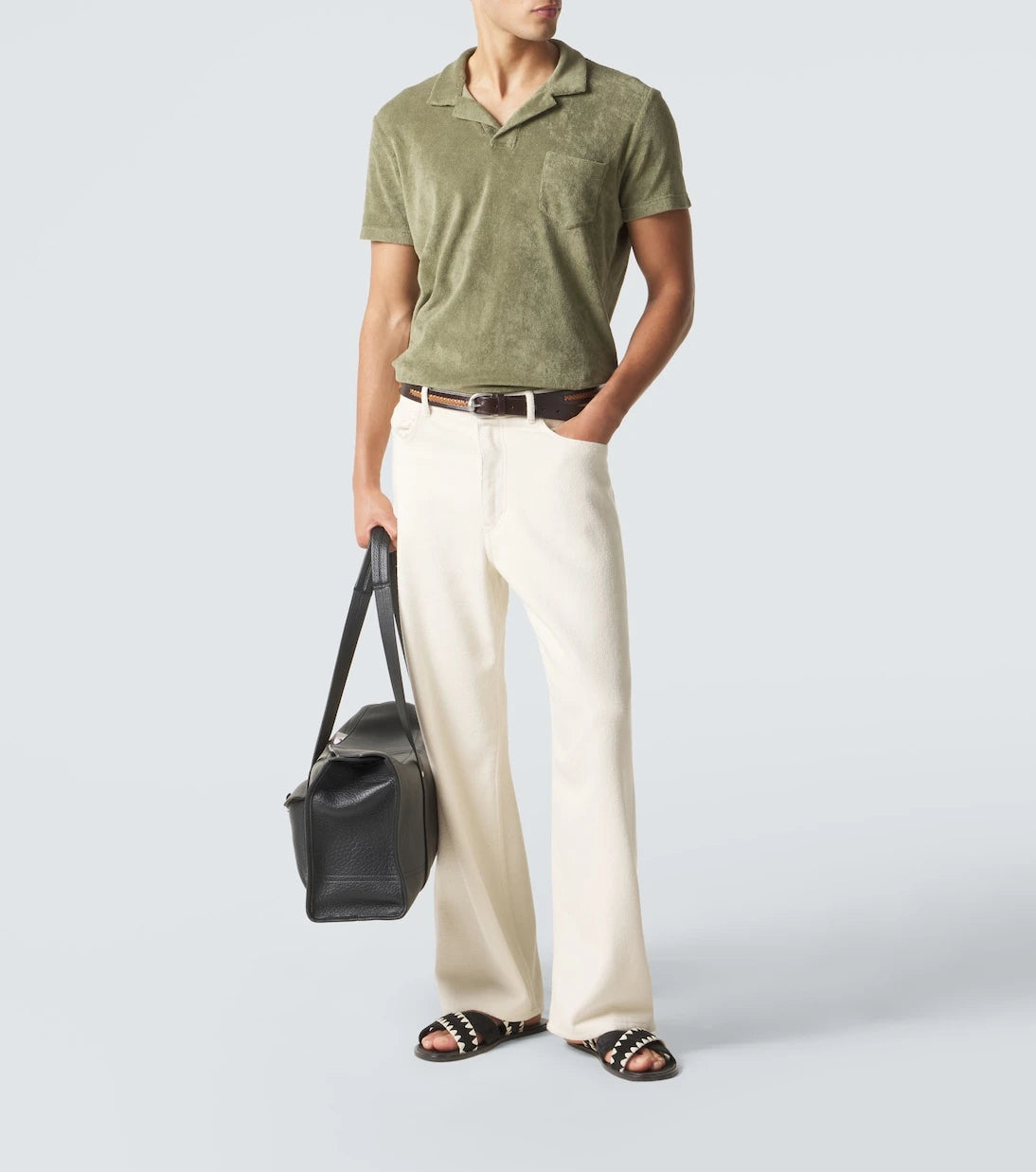 Orlebar Brown - Terry cotton toweling polo shirt