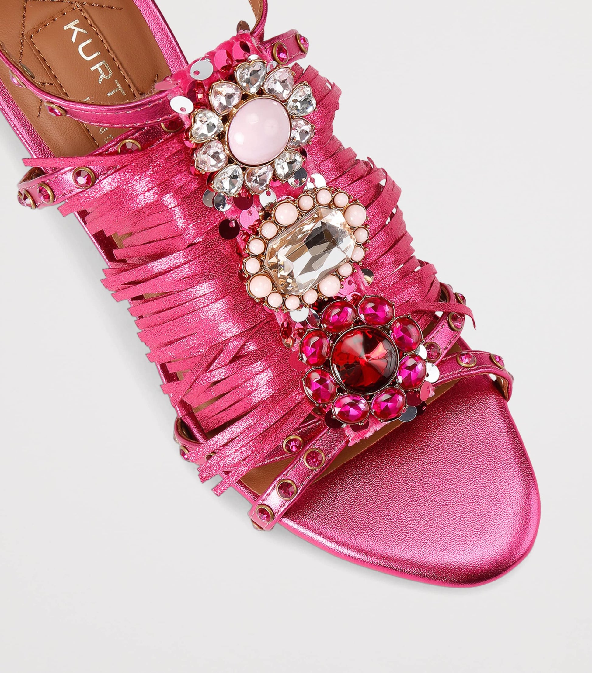 Kurt Geiger London Leather Fringed Sandals