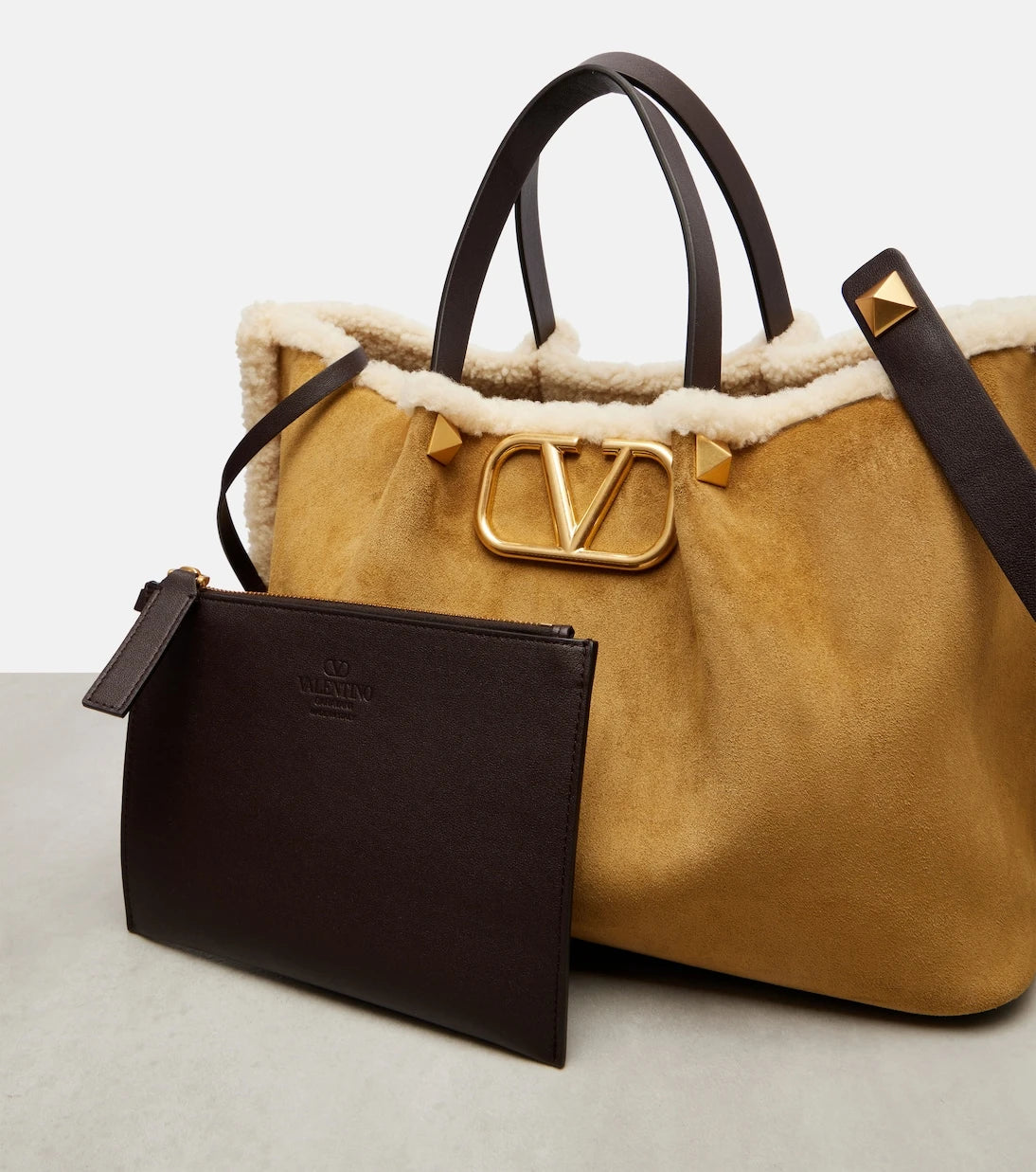 Valentino Garavani - VLogo Medium suede tote bag
