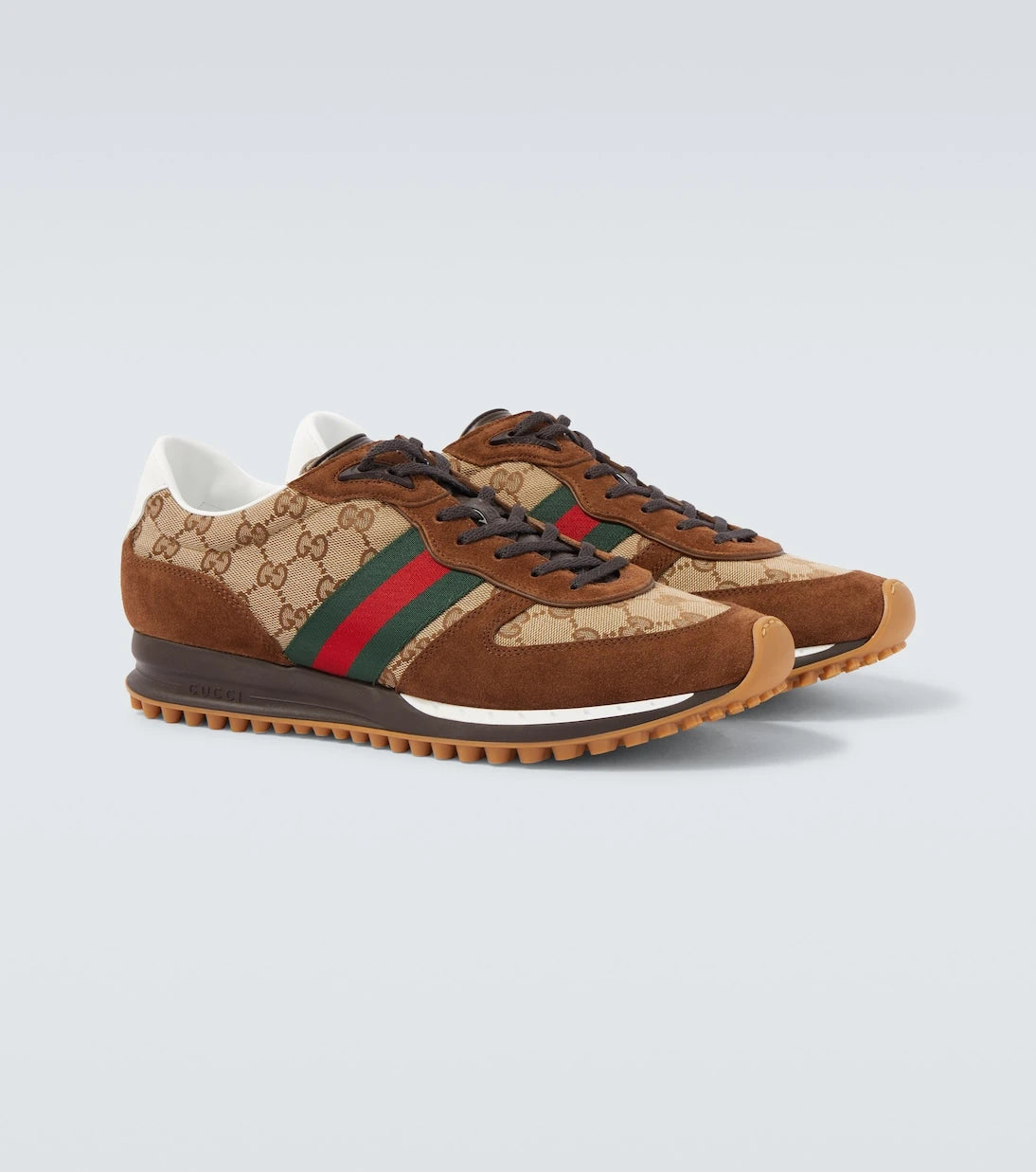 Gucci - Re-Motion GG Canvas suede-trimmed sneakers