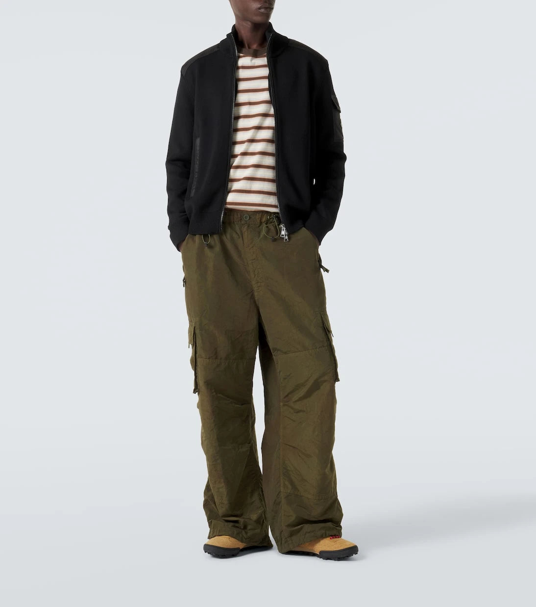 Moncler - Tricot down-paneled virgin wool cardigan