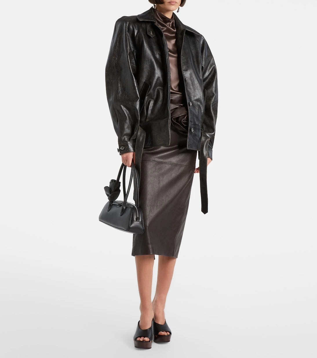 Magda Butrym - Belted leather jacket