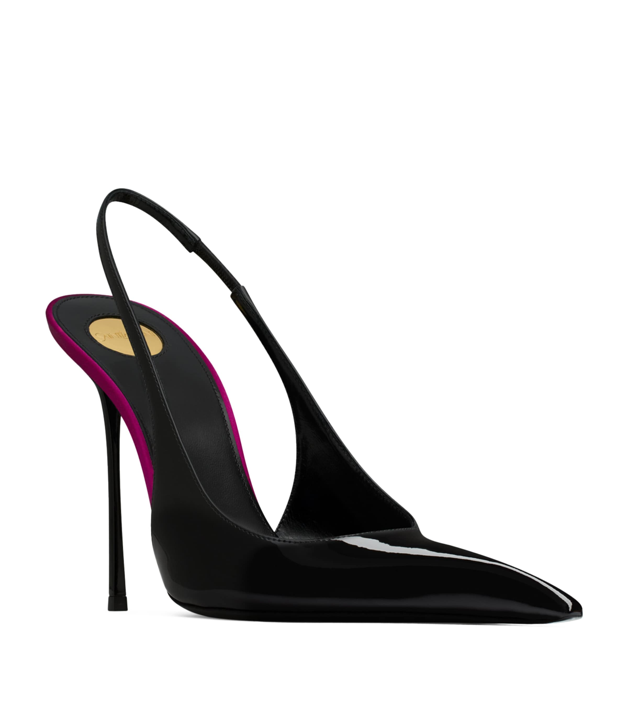 Saint Laurent Patent Leather Amalia Slingback Pumps 110