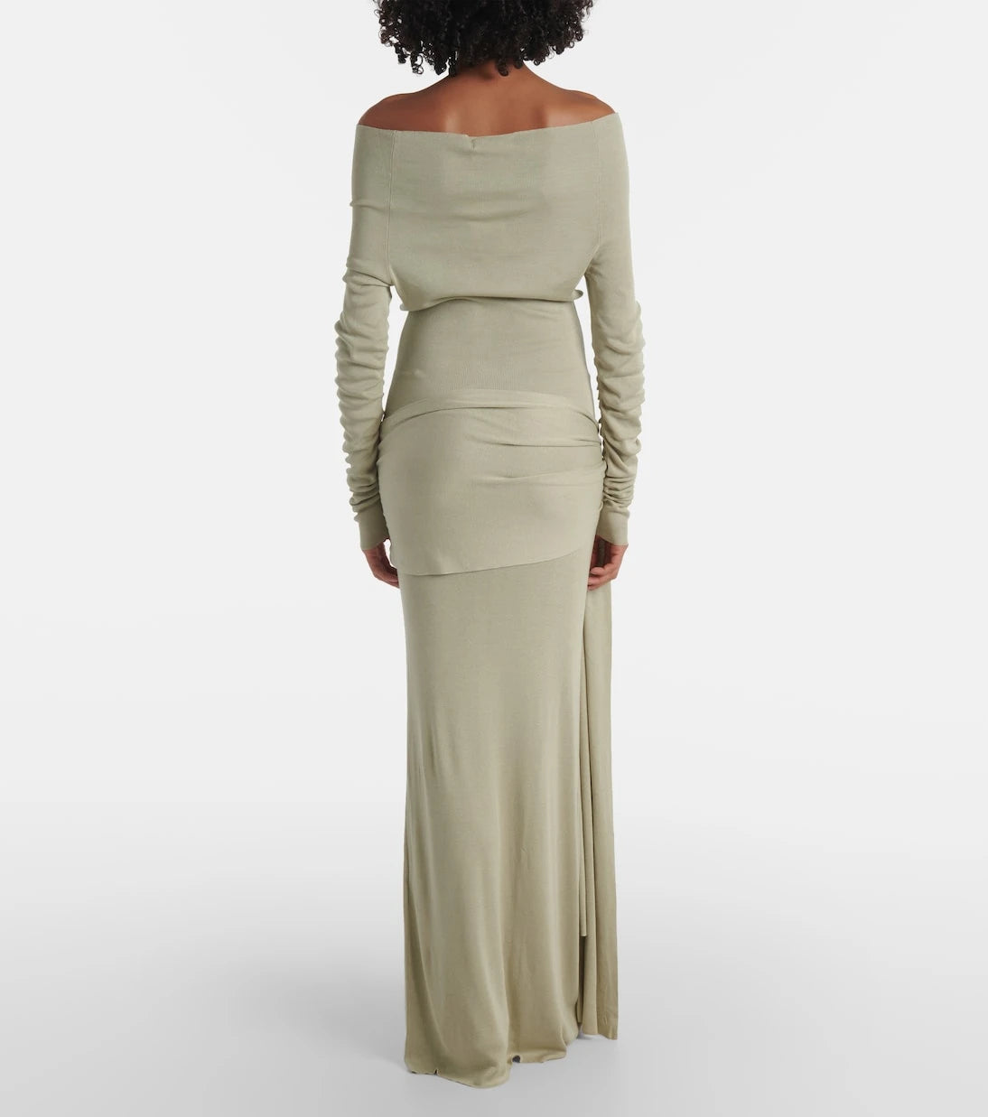 Aya Muse - Kora off-shoulder silk-blend maxi dress