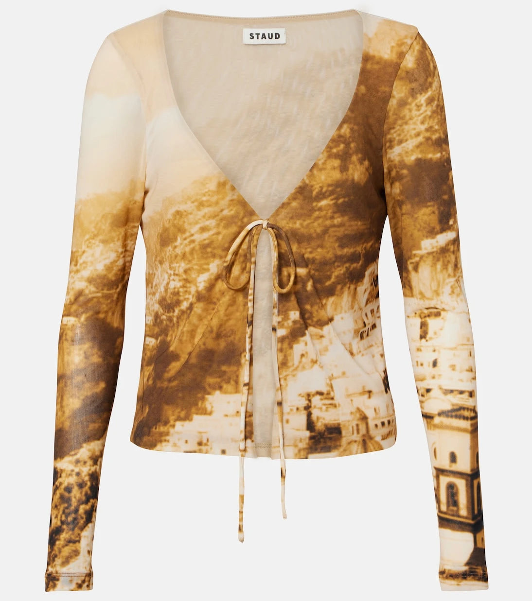 Staud - Avani printed mesh top