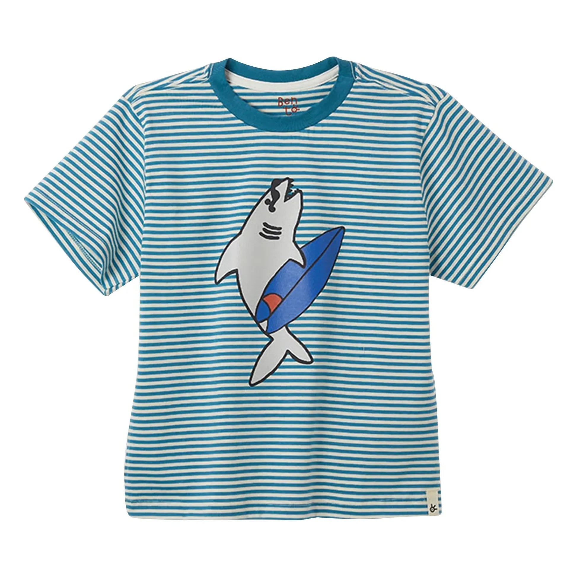 Fabula - Striped Shark T-shirt | Blue