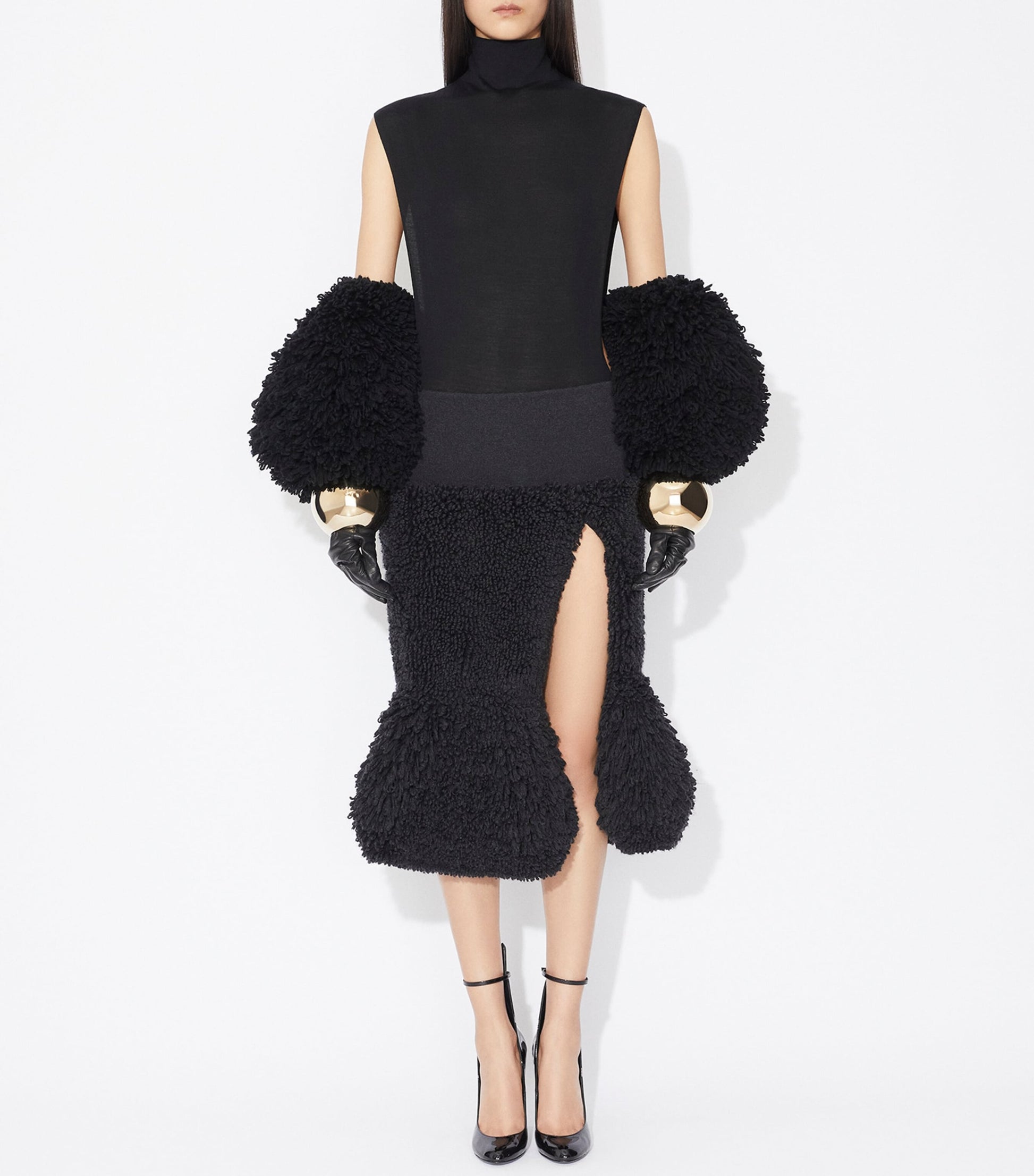 Alaïa Black Cap-Sleeve Bodysuit