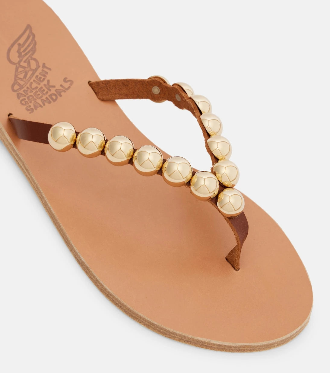Ancient Greek Sandals - Endoxi studded leather thong sandals