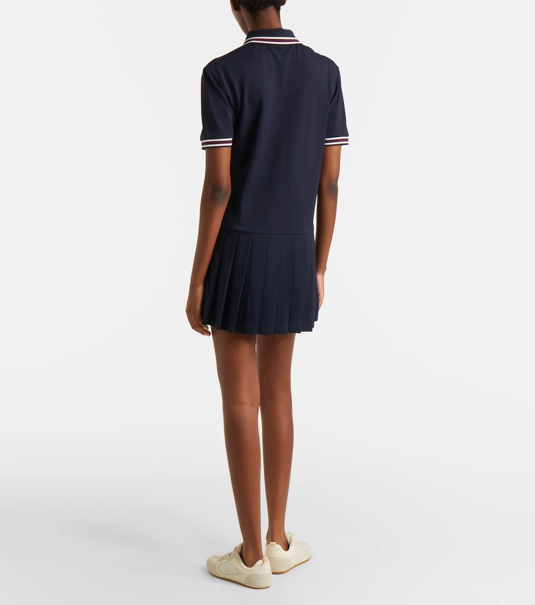 Tory Burch - Striped pleated polo dress