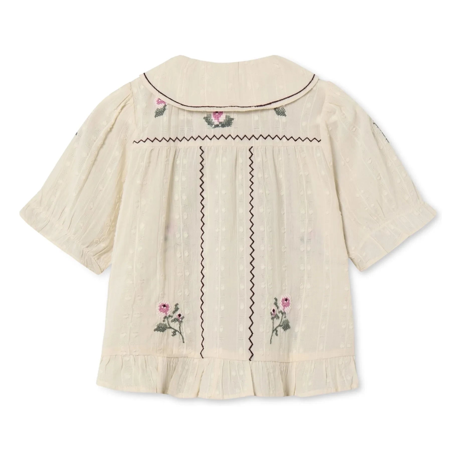 Fliink - Blouse Dobby Flowers | Ecru