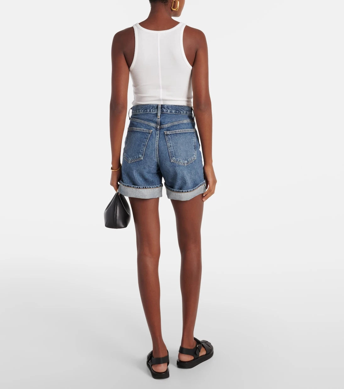 Agolde - Dame high-rise denim shorts