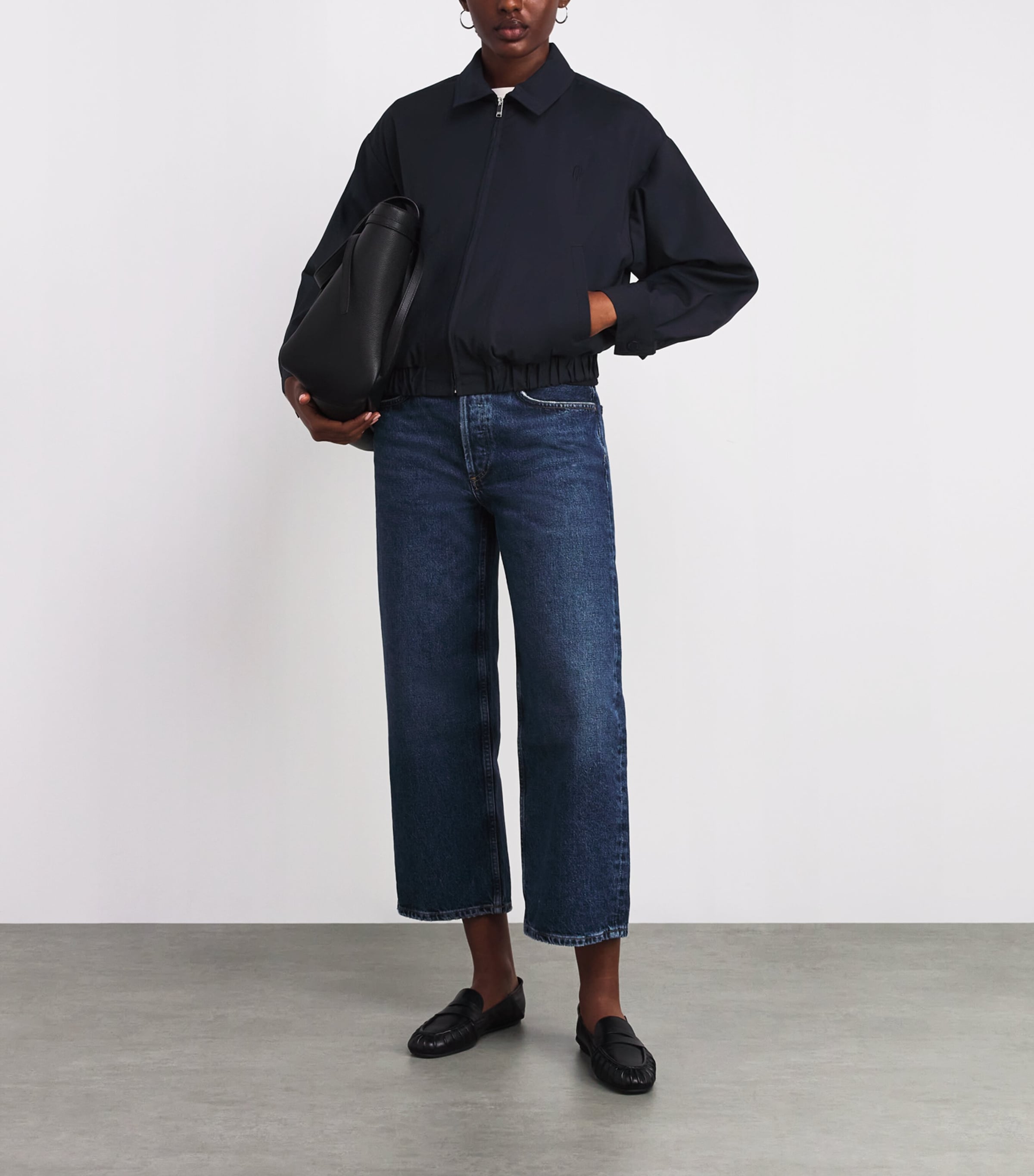 Claudie Pierlot Blue Wool-Blend Bomber Jacket