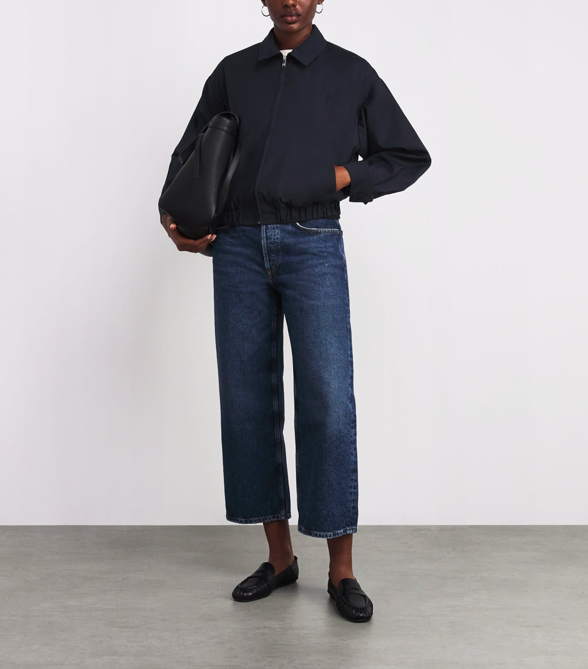 Claudie Pierlot Blue Wool-Blend Bomber Jacket