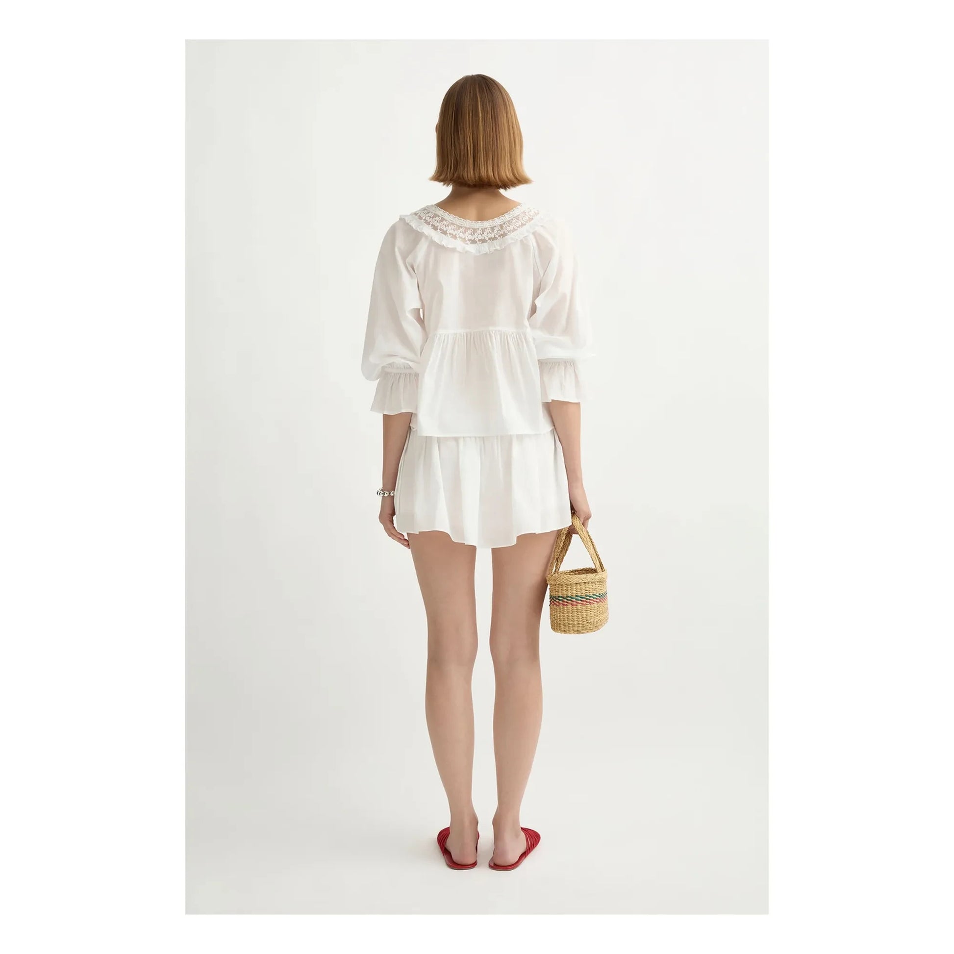 Posse - Danielle Cotton blouse | White