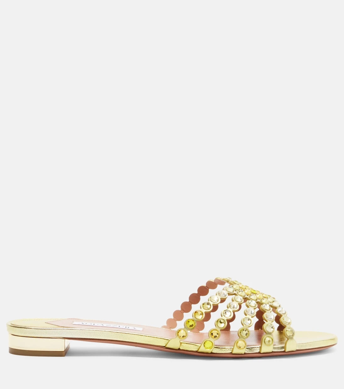 Aquazzura - Tequila embellished leather sandals