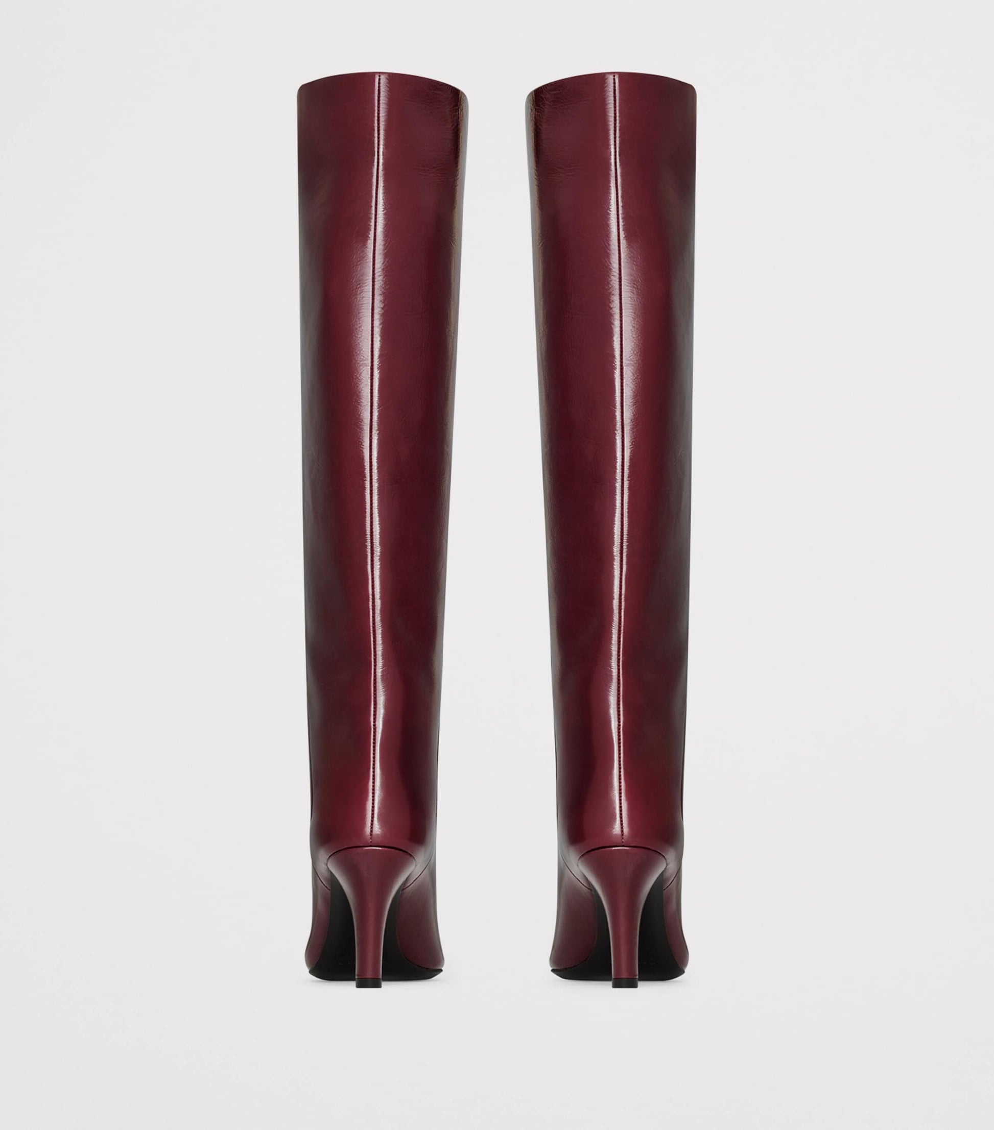 Saint Laurent Pink Patent Leather Jill Knee-High Boots 75