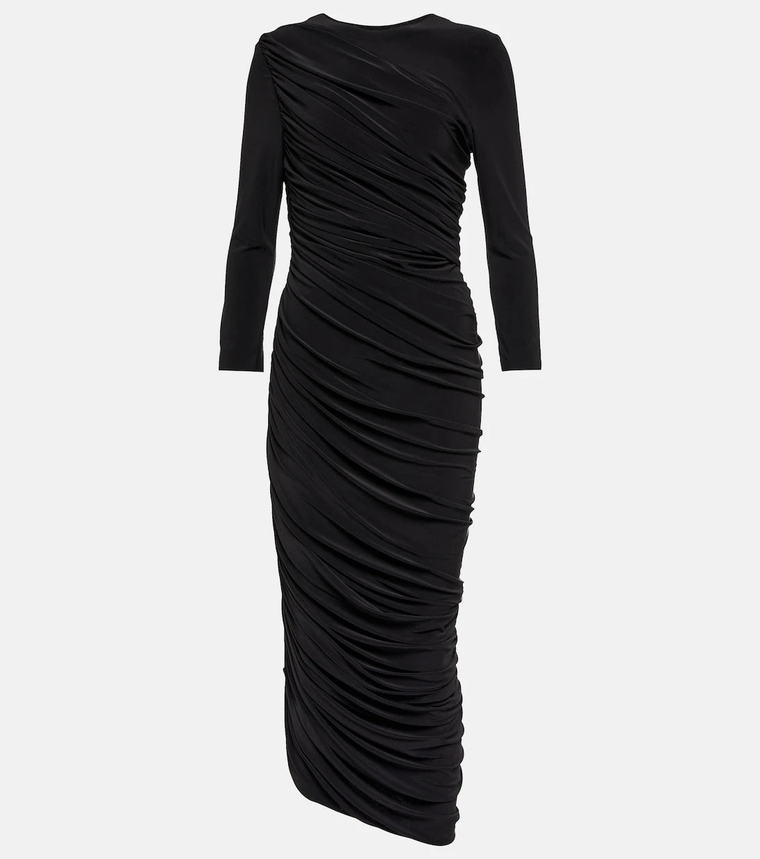 Norma Kamali - Diana ruched jersey midi dress