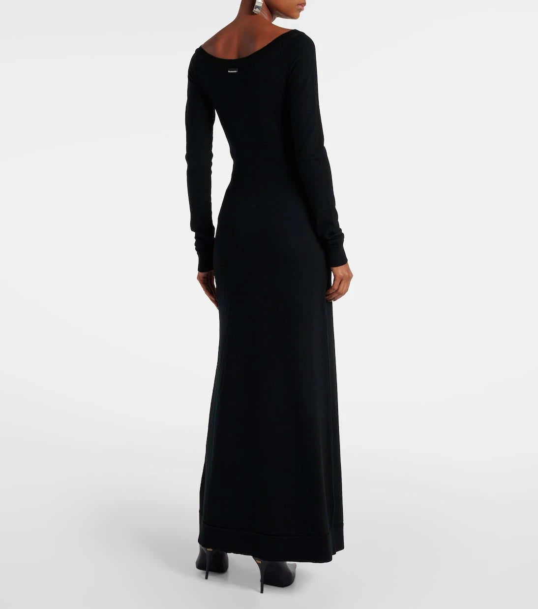 Balenciaga - فستان ماكسي من مزيج الصوف