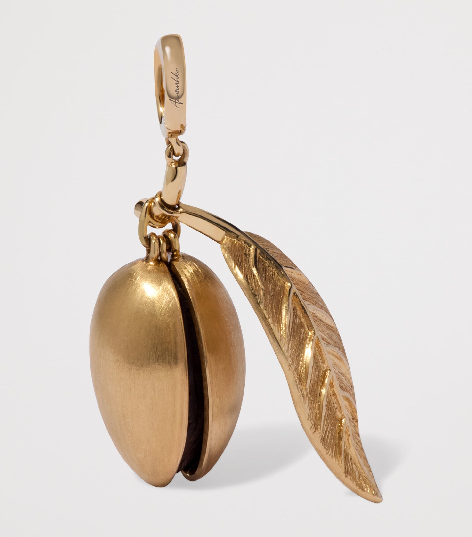 Yellow Gold, Diamond and Ebony Mythology Almond Charm Pendant