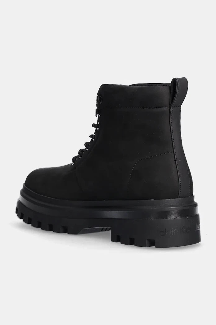 Обувки от набук Calvin Klein Jeans LUGGED LACEUP BOOT OXF HIKING NB
