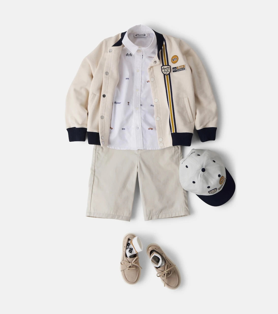 Bonpoint - x Porsche Daho cotton jacquard shirt