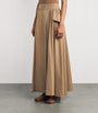 Beige Camel Wool Maxi Skirt