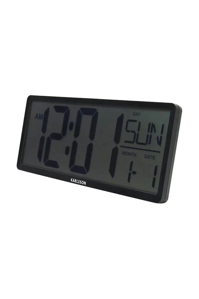 Стенен часовник Karlsson Retro LCD