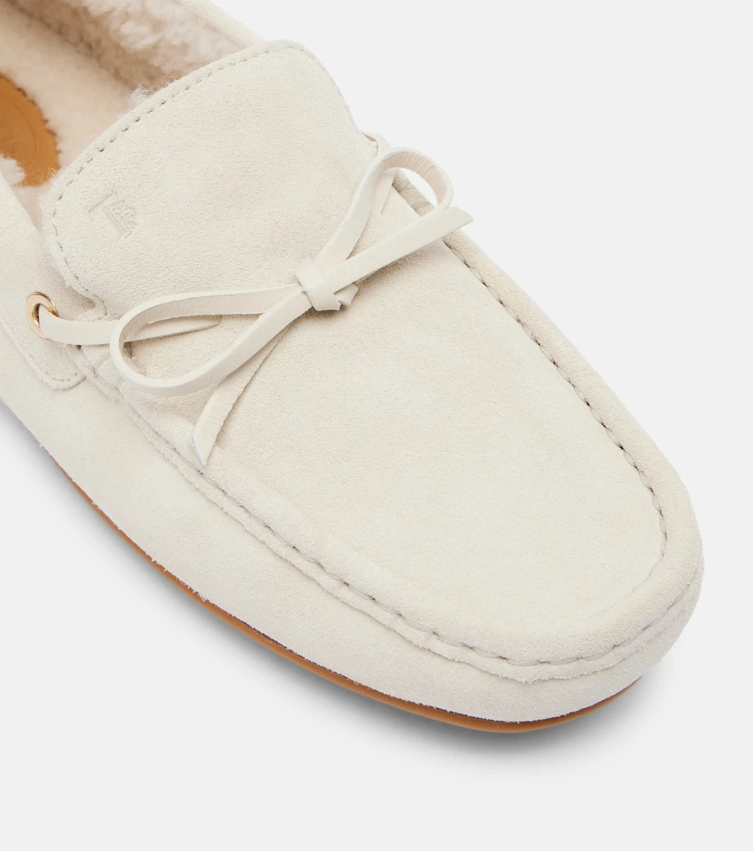 Tod's - Gommino shearling-lined suede boat shoes