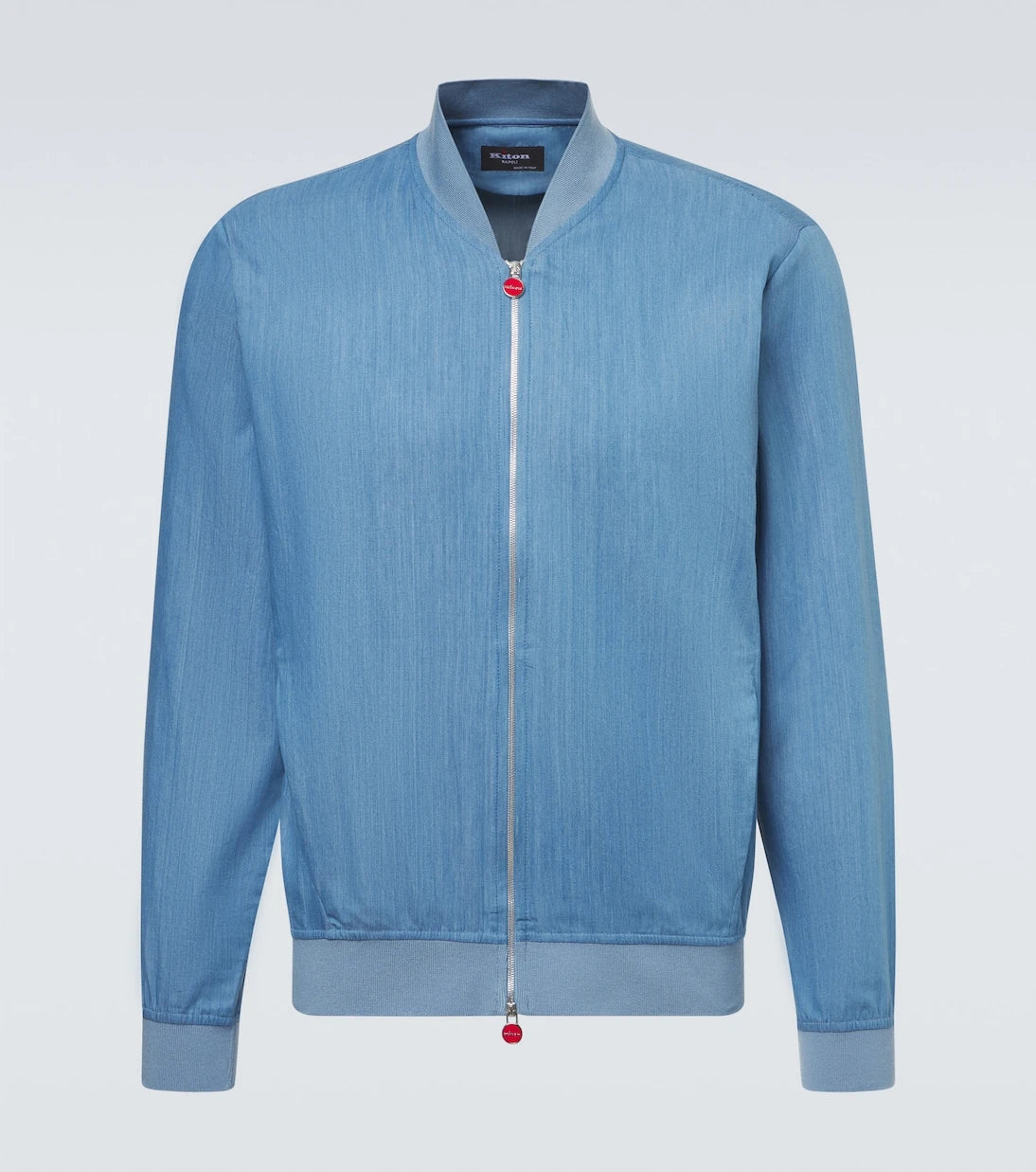 Kiton - Denim bomber jacket