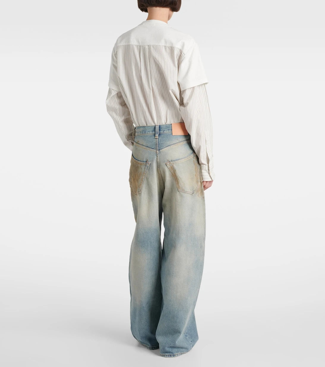 Acne Studios - Penicillin distressed mid-rise wide-leg jeans