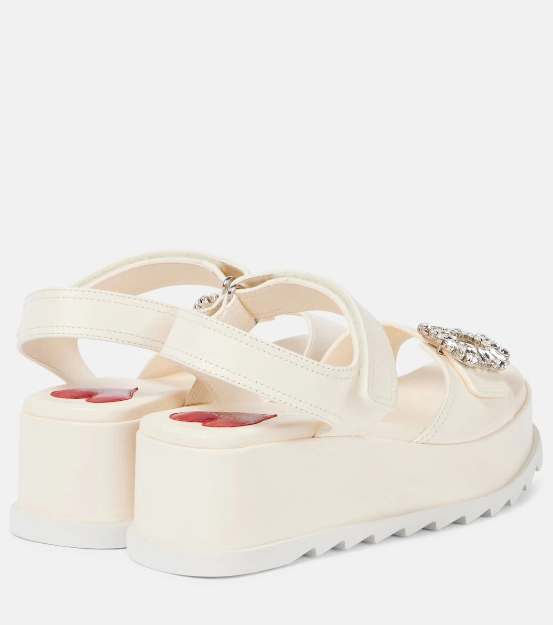 Roger Vivier - Slidy Viv' embellished leather wedge sandals
