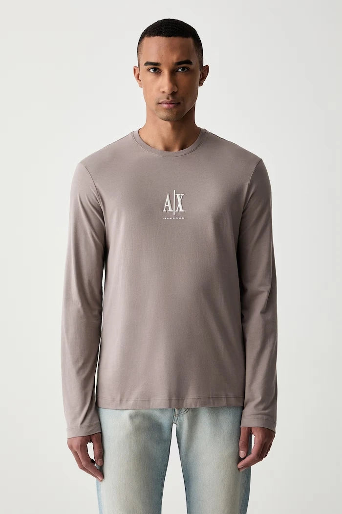 Armani Exchange erkek pamuklu uzun kollu bluz