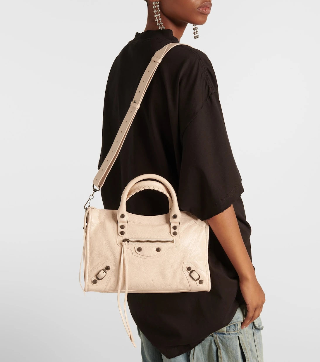 Balenciaga - حقيبة توتي Le City Small جلدية