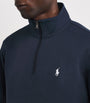Cotton-Blend Quarter-Zip Sweatshirt BLUE