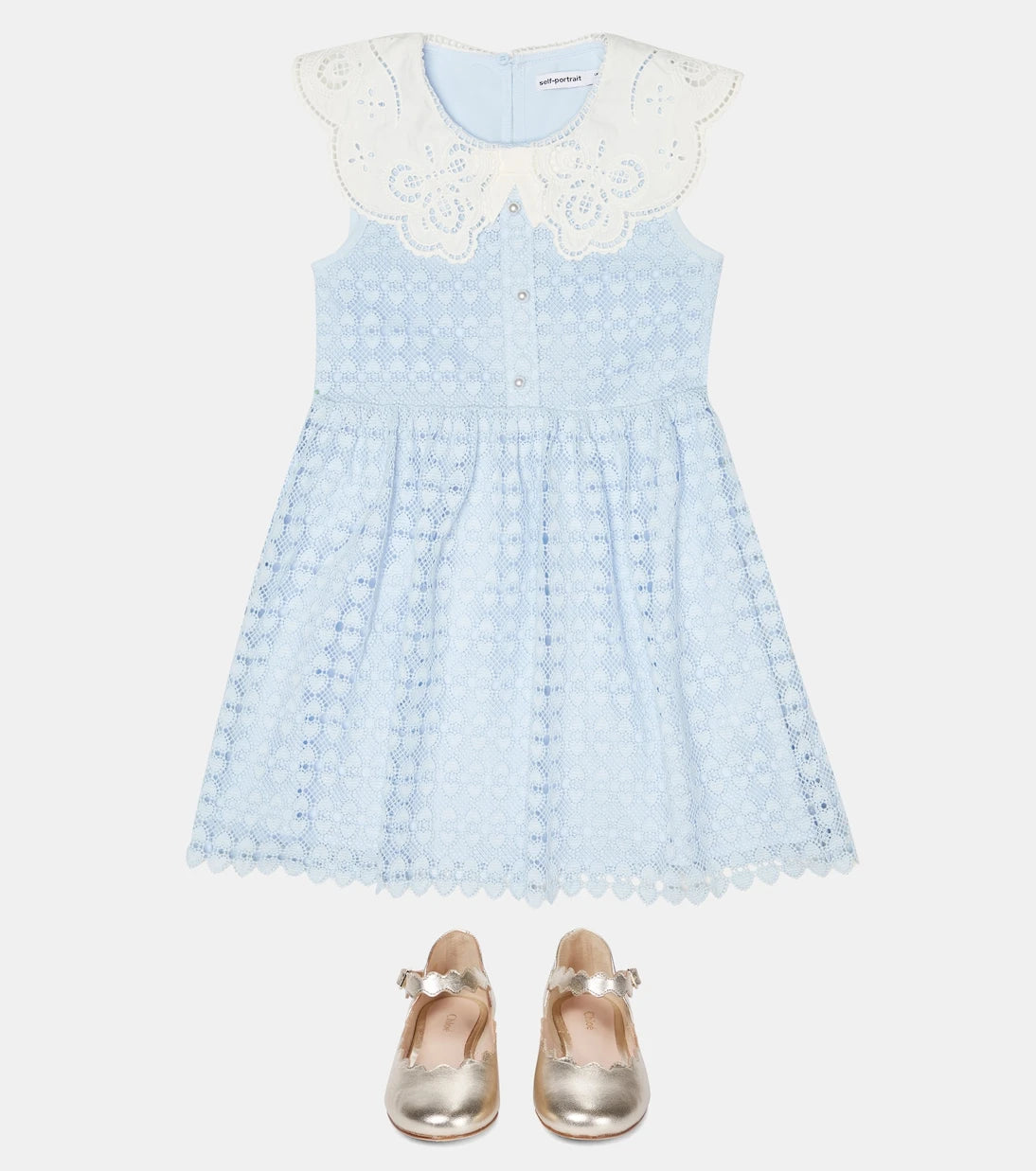 Self-Portrait Kids - Guipure lace dress