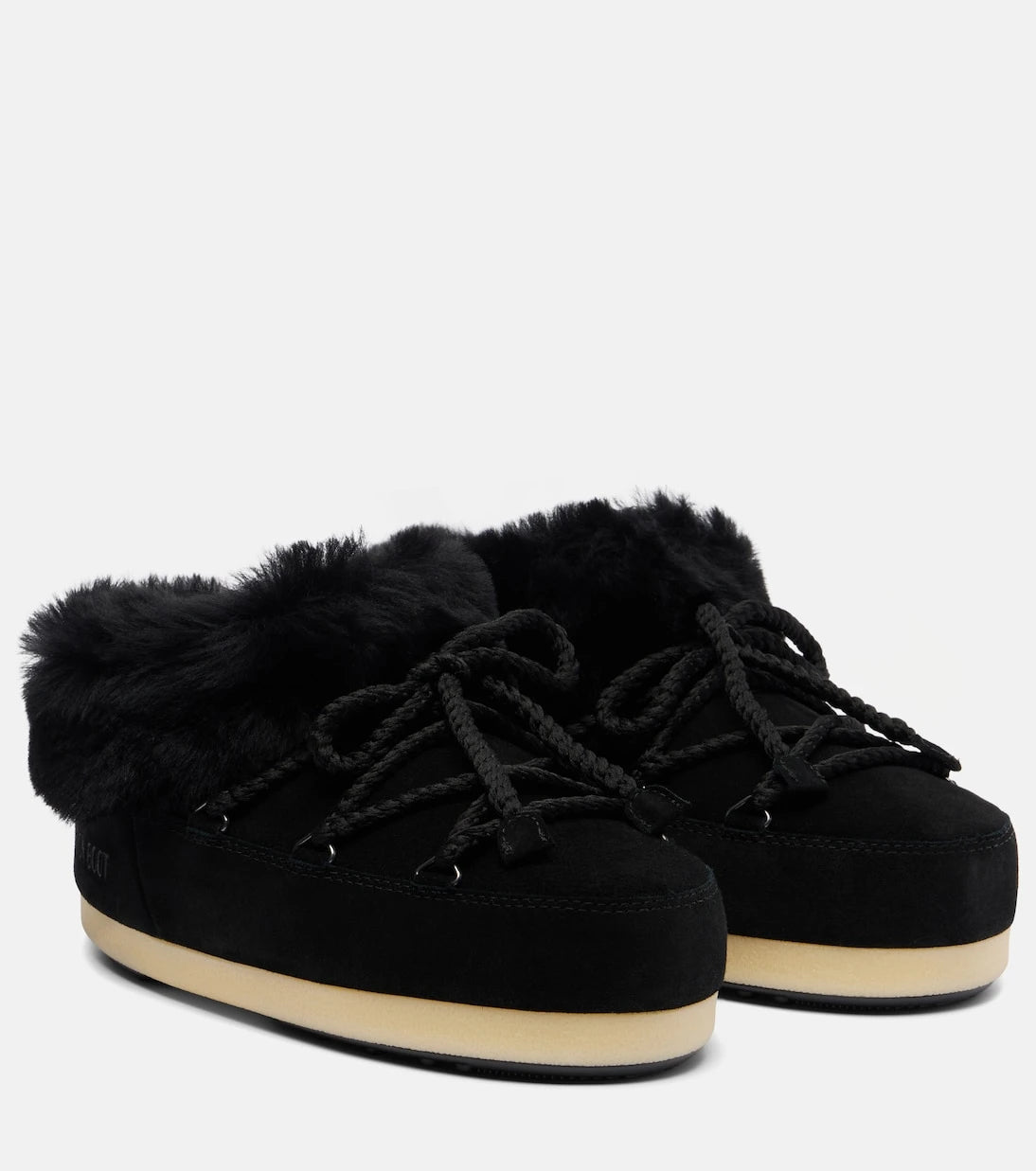 Moon Boot - EVX shearling-trimmed suede mules
