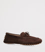Le Monde Beryl Brown Suede Moccasin Driver Shoes