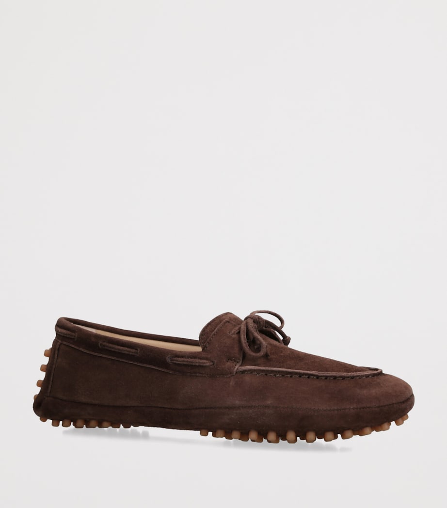 Le Monde Beryl Brown Suede Moccasin Driver Shoes