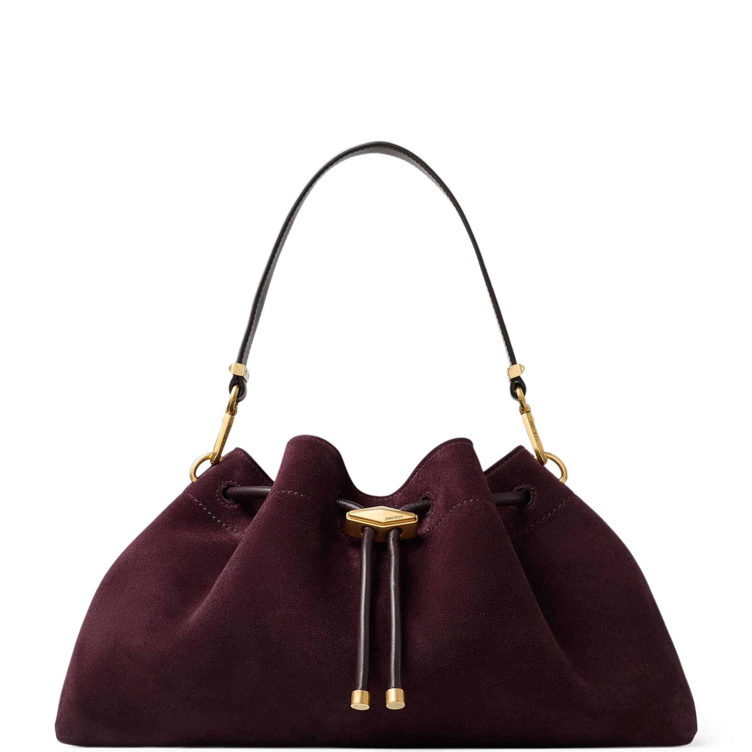 Jimmy Choo Medium Suede Cinch Shoulder Bag