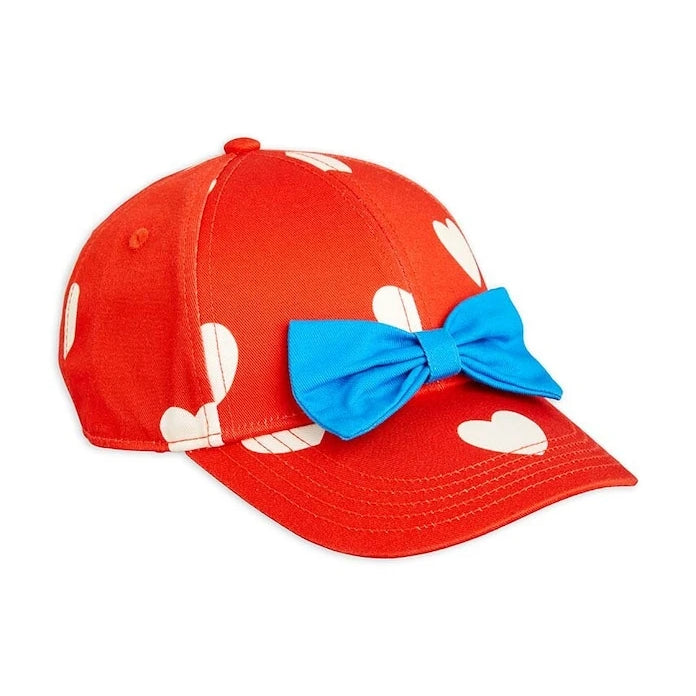 Детска памучна шапка с козирка Mini Rodini  Hearts