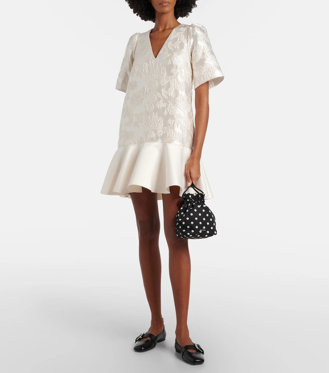 Ganni - Bou polka-dot pouch