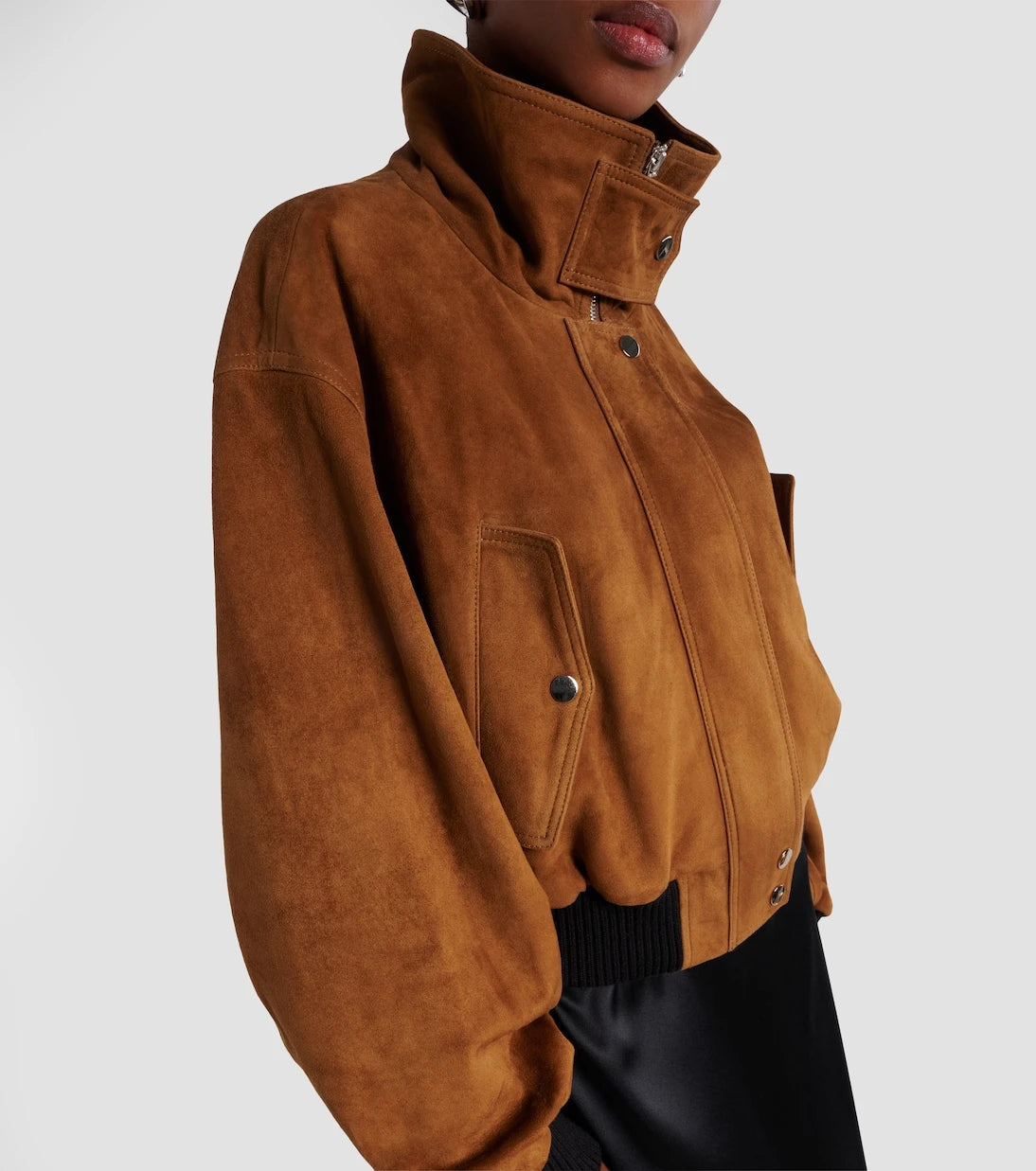Nour Hammour - Briar suede bomber jacket