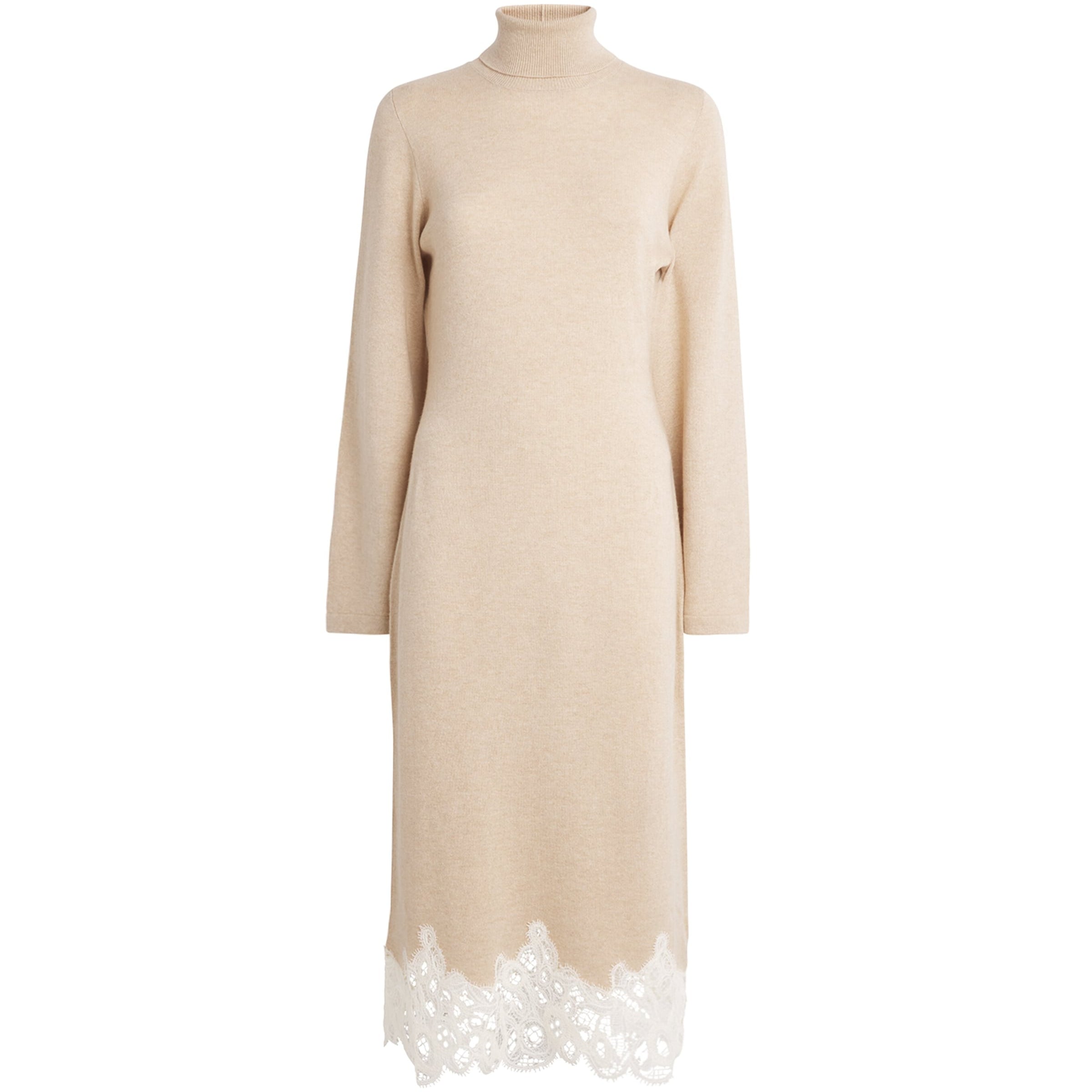 Fabiana Filippi Pink Wool-Silk-Cashmere Midi Dress