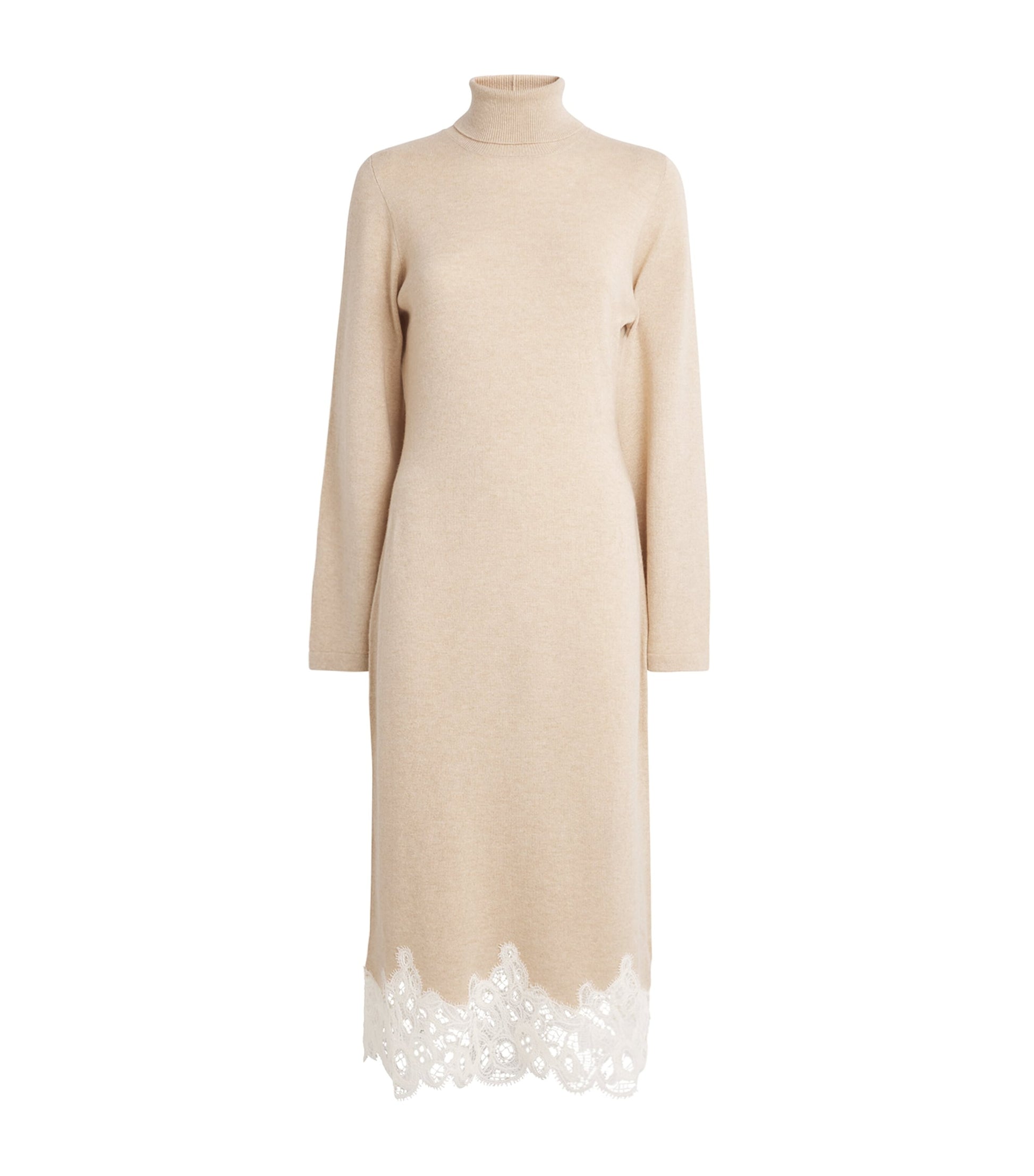 Fabiana Filippi Pink Wool-Silk-Cashmere Midi Dress