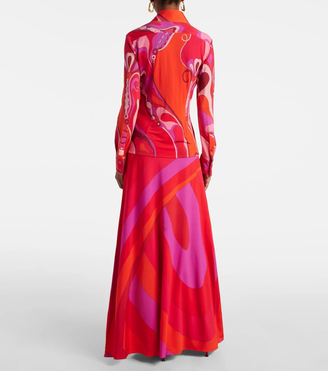Pucci - Orchidee satin jersey shirt
